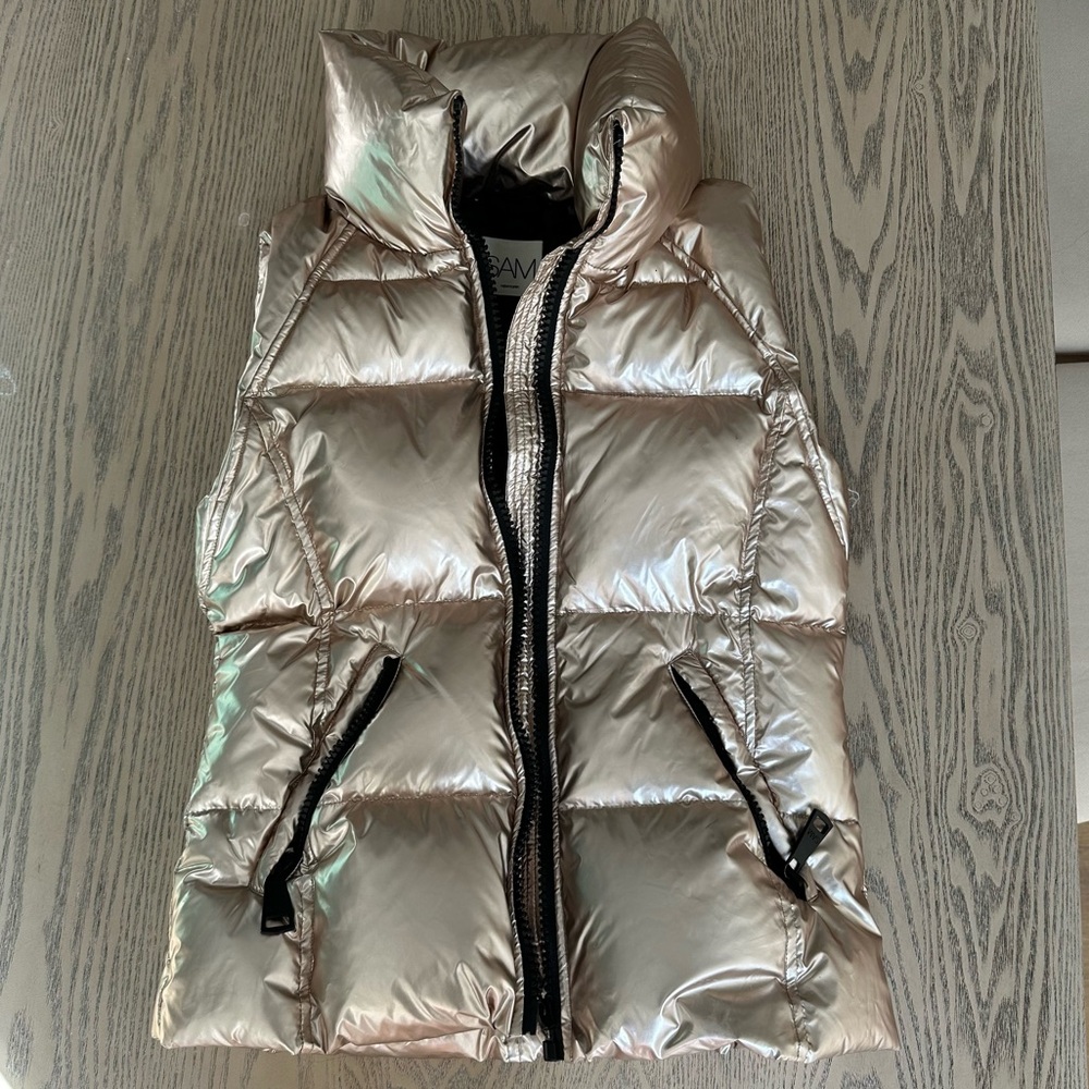 SAM. Rose Gold Puffer Vest